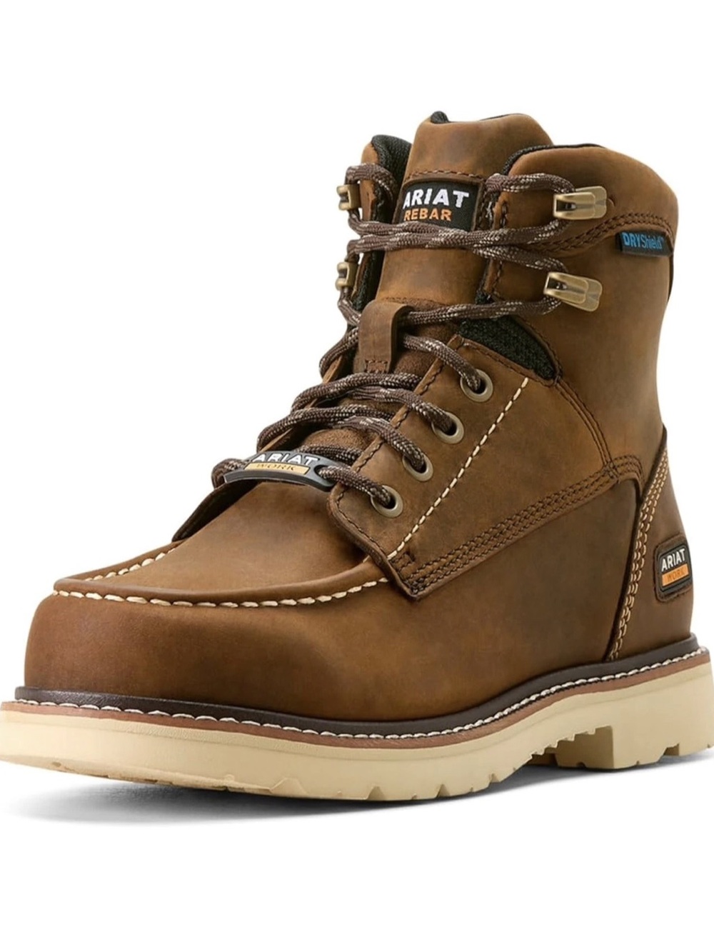 Mens 7 MED ARIAT Work Rebar Lift Waterproof Work Boots NEW WITH Tags